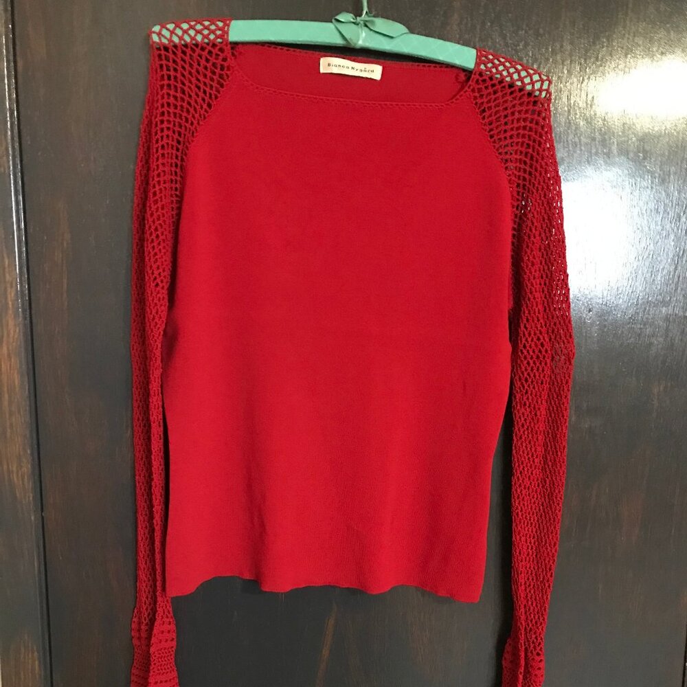 Bianca Nygard Ladies Red Long Sleeve Sweater Size Medium